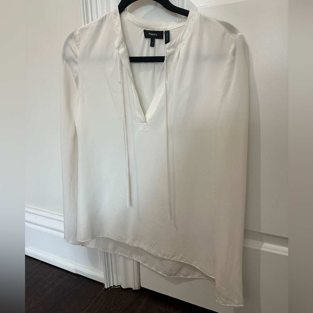 White Theory tie up blouse